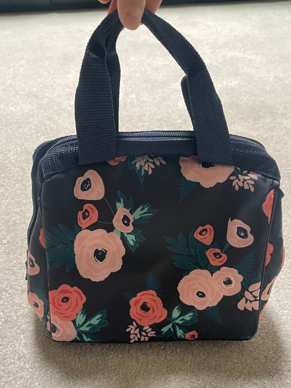 Fit & Fresh Insulated Floral Lunch Bag With Zipper Top